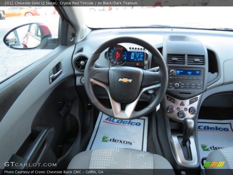 Crystal Red Tintcoat / Jet Black/Dark Titanium 2012 Chevrolet Sonic LS Sedan