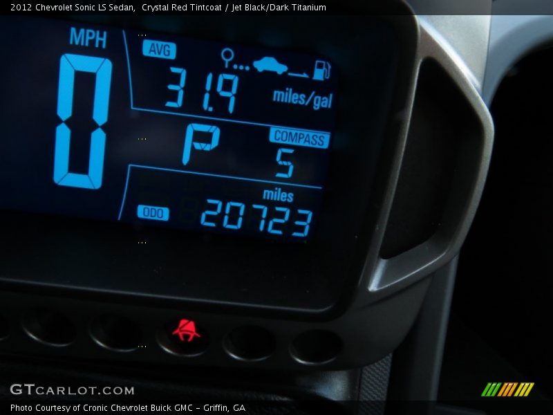 Crystal Red Tintcoat / Jet Black/Dark Titanium 2012 Chevrolet Sonic LS Sedan