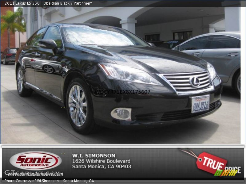 Obsidian Black / Parchment 2011 Lexus ES 350