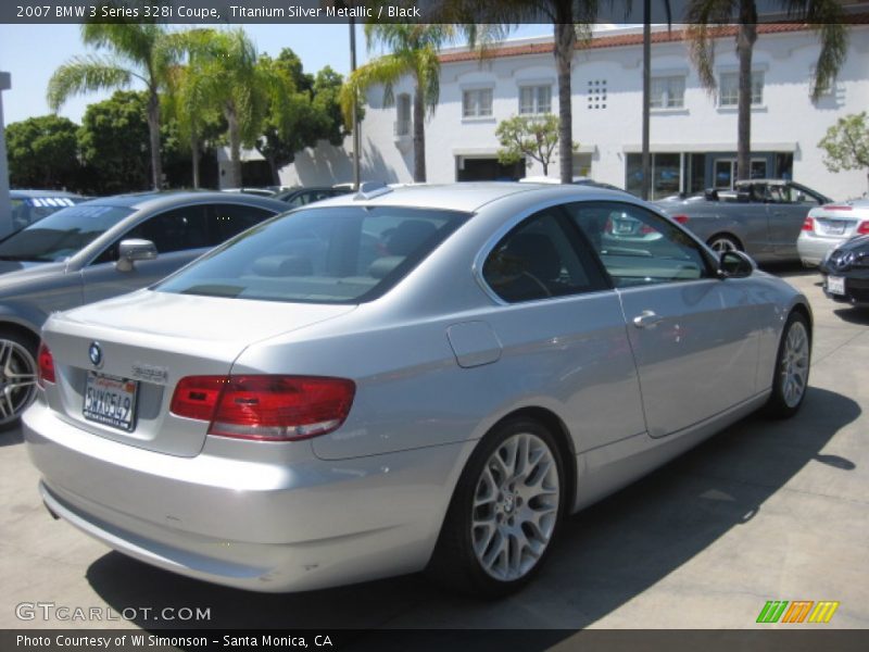 Titanium Silver Metallic / Black 2007 BMW 3 Series 328i Coupe