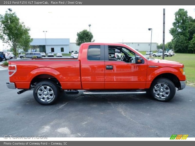 Race Red / Steel Gray 2013 Ford F150 XLT SuperCab