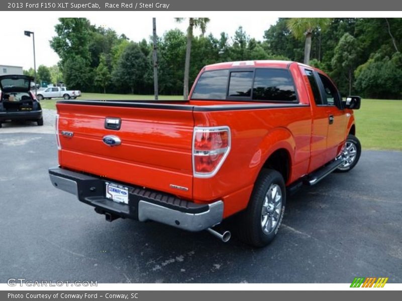 Race Red / Steel Gray 2013 Ford F150 XLT SuperCab