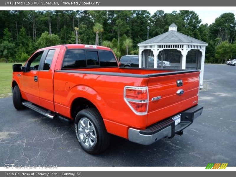 Race Red / Steel Gray 2013 Ford F150 XLT SuperCab