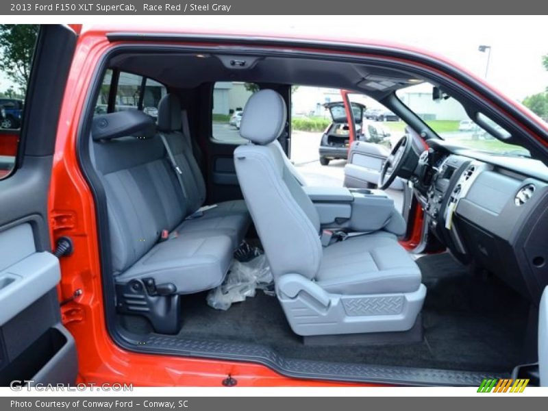 Race Red / Steel Gray 2013 Ford F150 XLT SuperCab