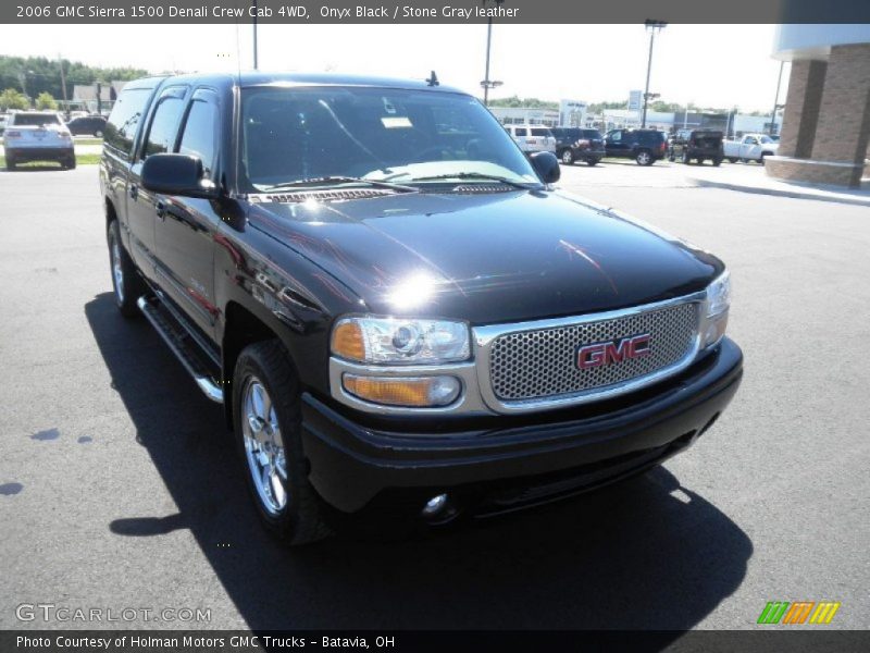 Onyx Black / Stone Gray leather 2006 GMC Sierra 1500 Denali Crew Cab 4WD