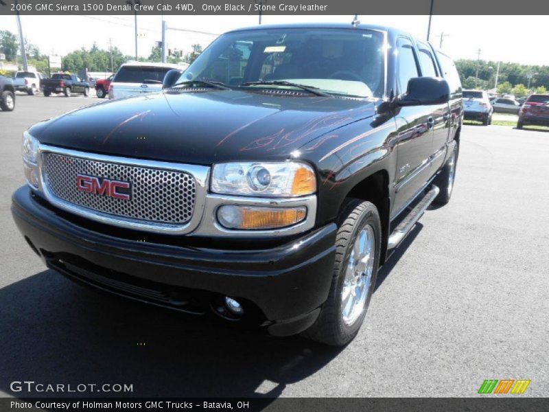 Onyx Black / Stone Gray leather 2006 GMC Sierra 1500 Denali Crew Cab 4WD