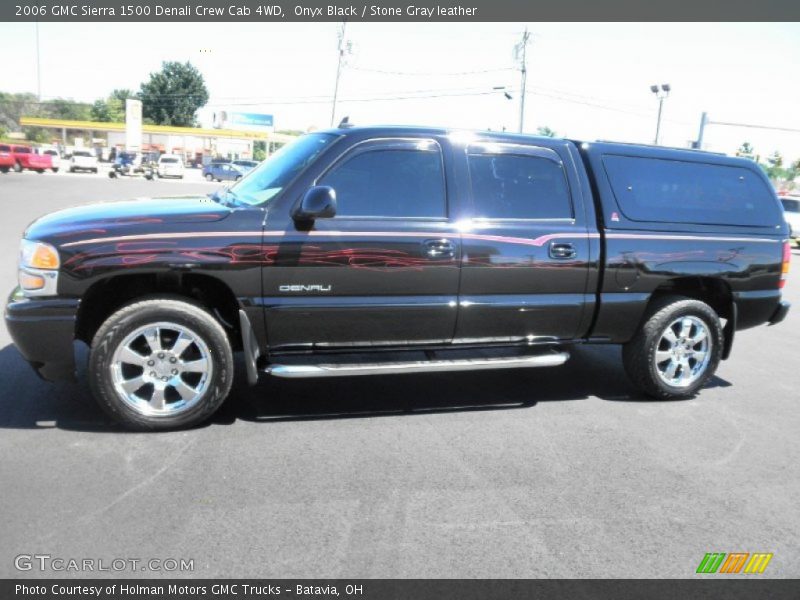 Onyx Black / Stone Gray leather 2006 GMC Sierra 1500 Denali Crew Cab 4WD