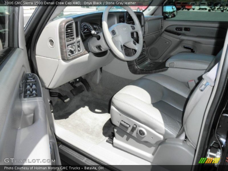 Onyx Black / Stone Gray leather 2006 GMC Sierra 1500 Denali Crew Cab 4WD
