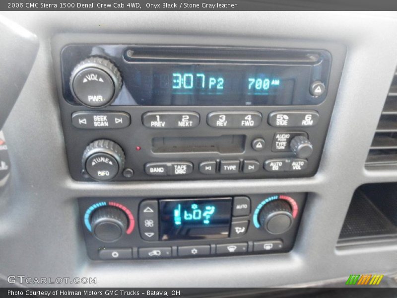 Onyx Black / Stone Gray leather 2006 GMC Sierra 1500 Denali Crew Cab 4WD