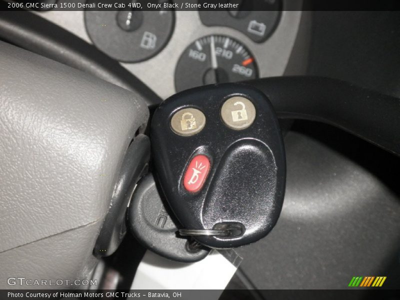 Onyx Black / Stone Gray leather 2006 GMC Sierra 1500 Denali Crew Cab 4WD