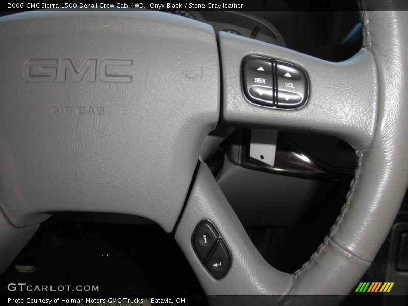 Onyx Black / Stone Gray leather 2006 GMC Sierra 1500 Denali Crew Cab 4WD