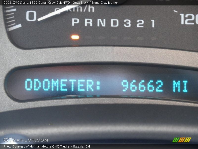 Onyx Black / Stone Gray leather 2006 GMC Sierra 1500 Denali Crew Cab 4WD