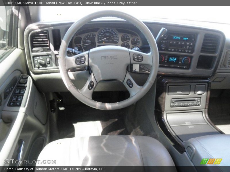 Onyx Black / Stone Gray leather 2006 GMC Sierra 1500 Denali Crew Cab 4WD