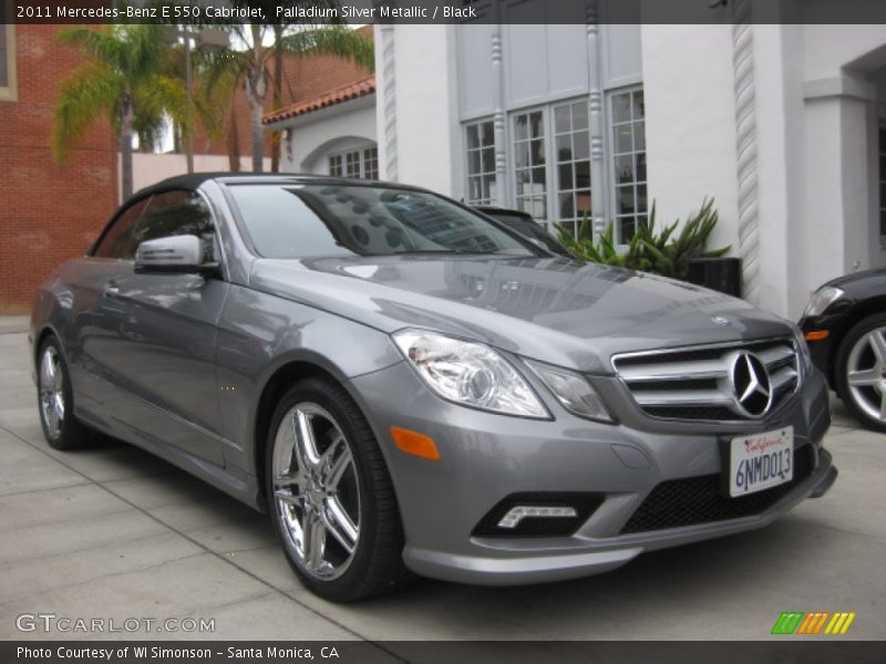 Palladium Silver Metallic / Black 2011 Mercedes-Benz E 550 Cabriolet