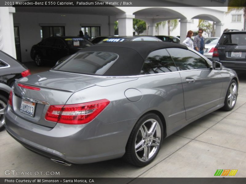Palladium Silver Metallic / Black 2011 Mercedes-Benz E 550 Cabriolet