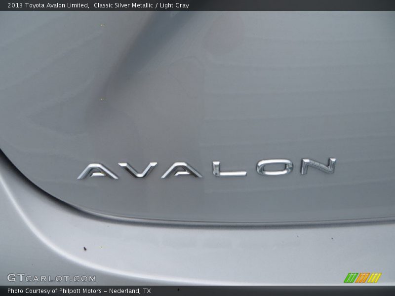 Classic Silver Metallic / Light Gray 2013 Toyota Avalon Limited
