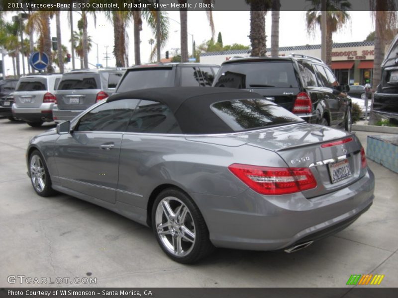 Palladium Silver Metallic / Black 2011 Mercedes-Benz E 550 Cabriolet