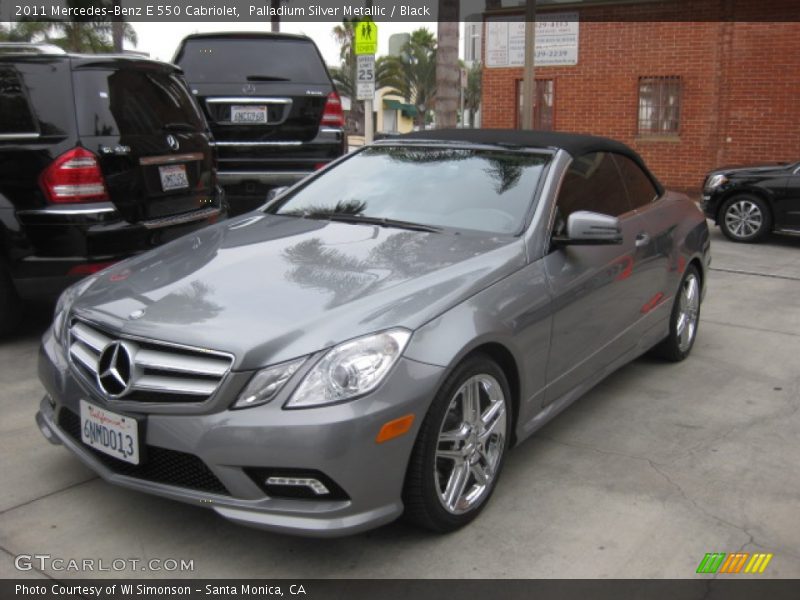Palladium Silver Metallic / Black 2011 Mercedes-Benz E 550 Cabriolet