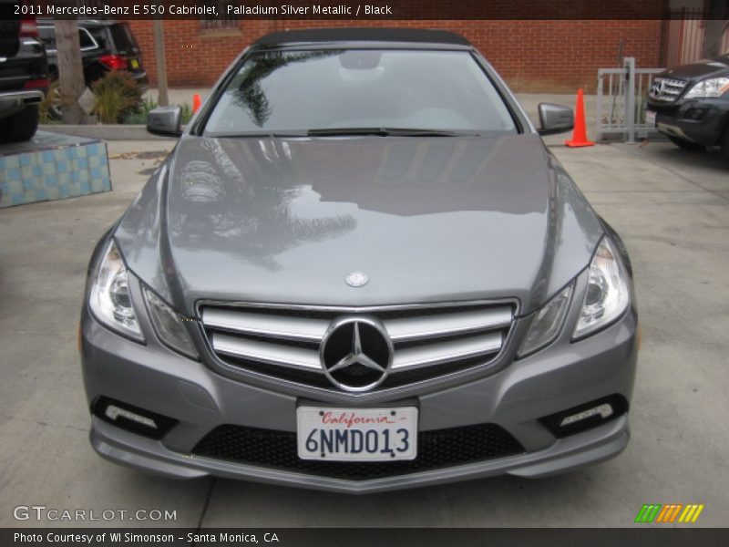 Palladium Silver Metallic / Black 2011 Mercedes-Benz E 550 Cabriolet