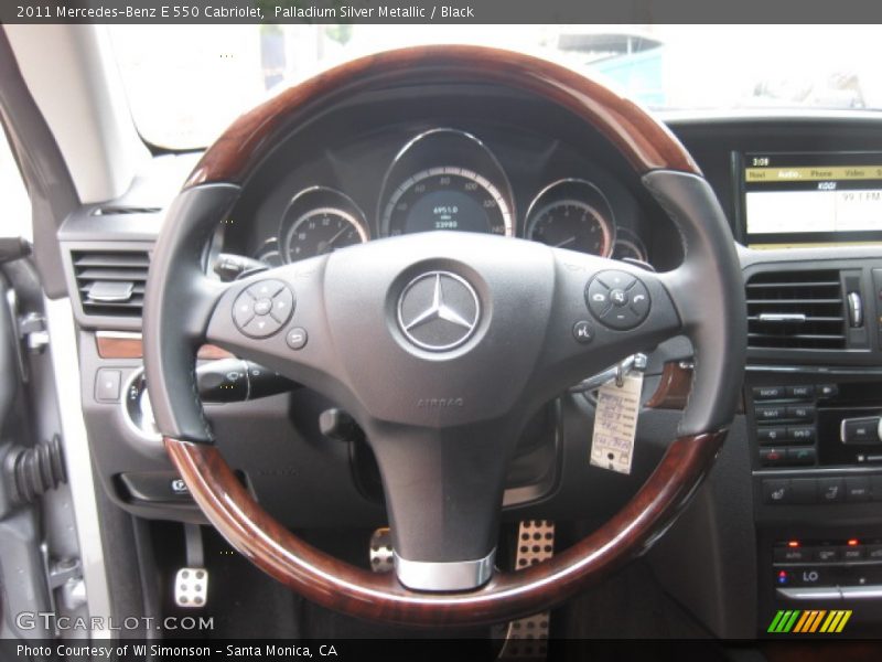Palladium Silver Metallic / Black 2011 Mercedes-Benz E 550 Cabriolet