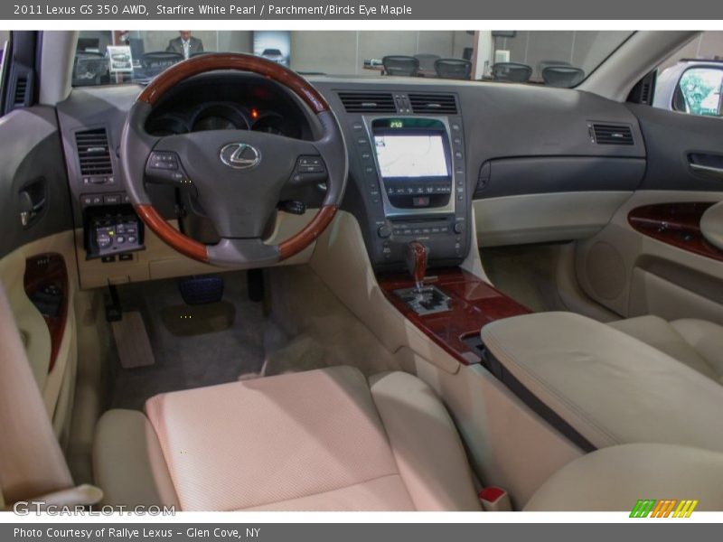 Starfire White Pearl / Parchment/Birds Eye Maple 2011 Lexus GS 350 AWD