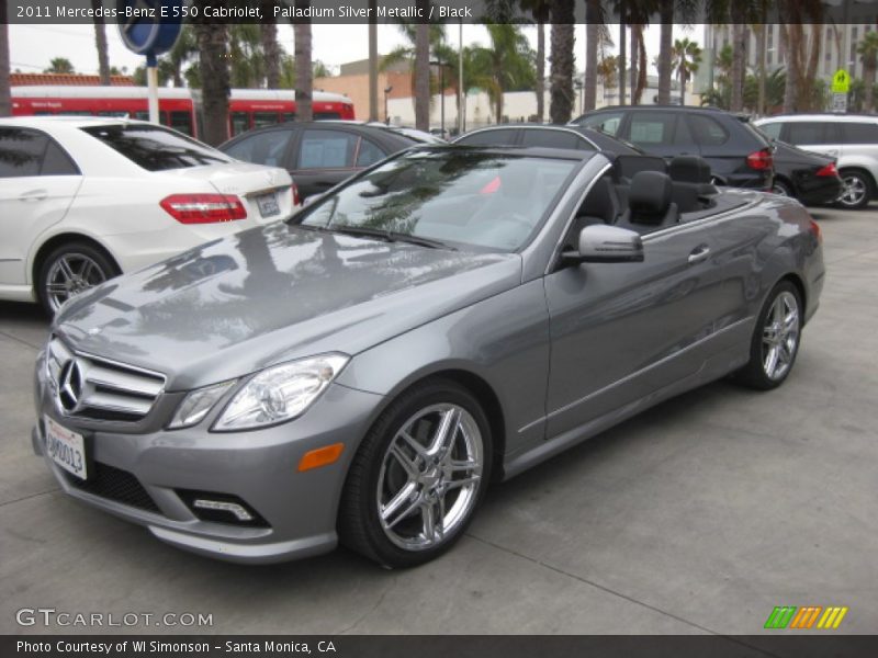 Palladium Silver Metallic / Black 2011 Mercedes-Benz E 550 Cabriolet