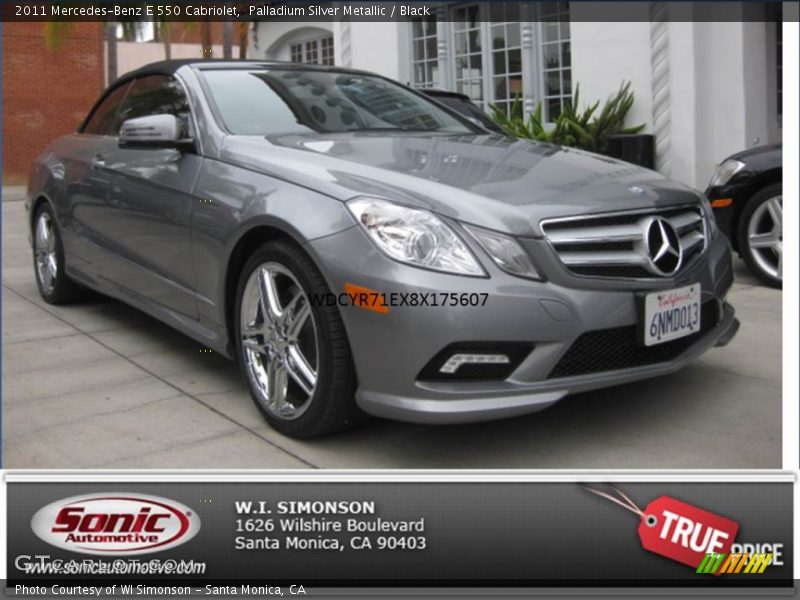 Palladium Silver Metallic / Black 2011 Mercedes-Benz E 550 Cabriolet