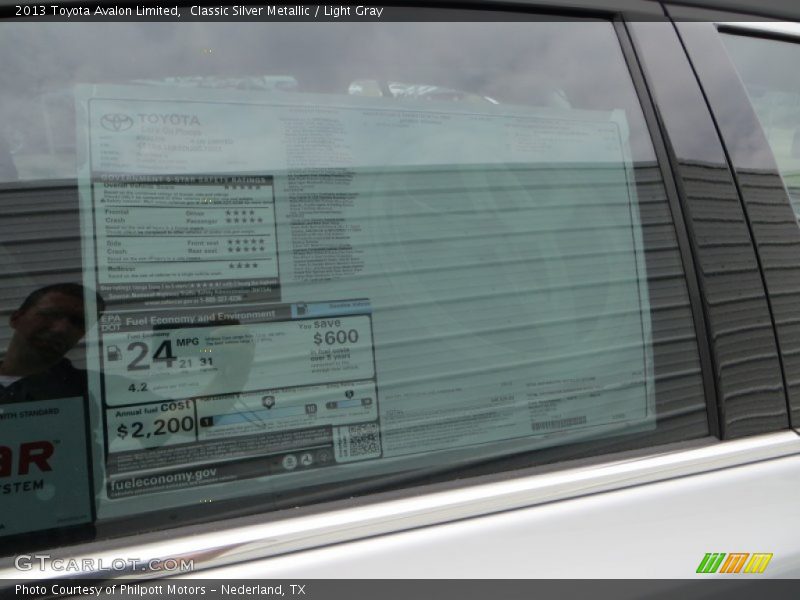 Classic Silver Metallic / Light Gray 2013 Toyota Avalon Limited