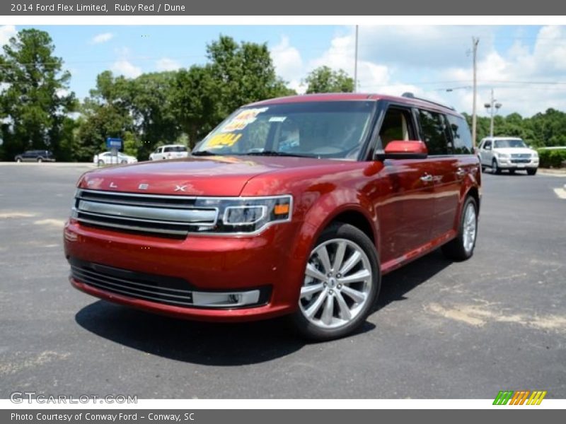 Ruby Red / Dune 2014 Ford Flex Limited