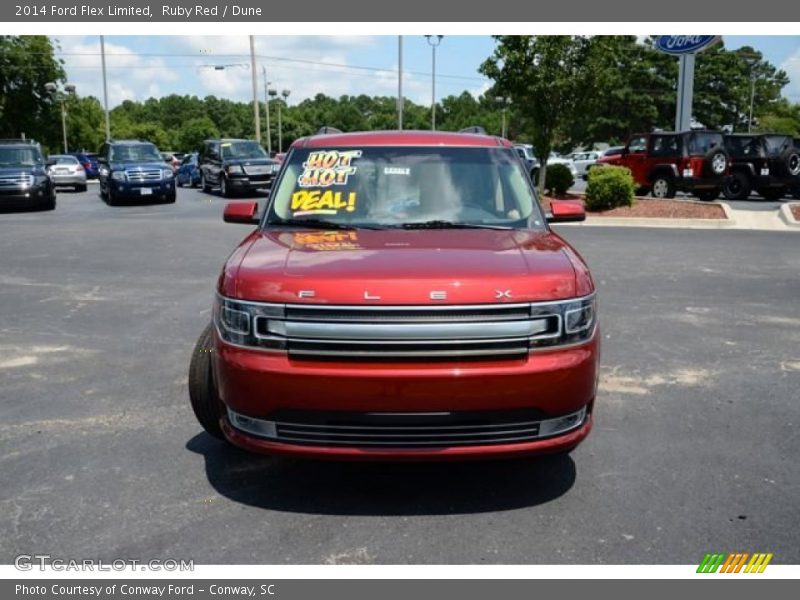 Ruby Red / Dune 2014 Ford Flex Limited