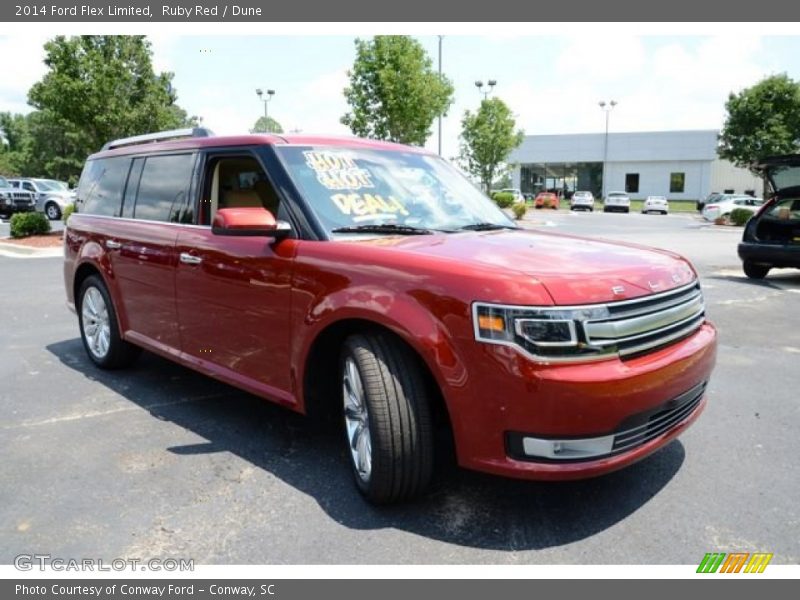 Ruby Red / Dune 2014 Ford Flex Limited