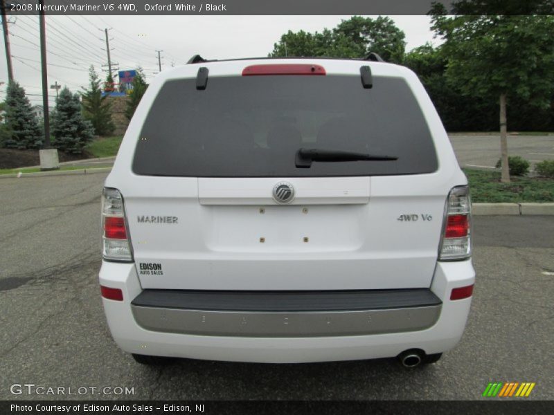 Oxford White / Black 2008 Mercury Mariner V6 4WD