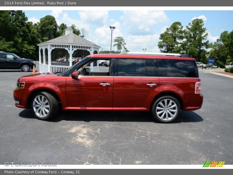 Ruby Red / Dune 2014 Ford Flex Limited