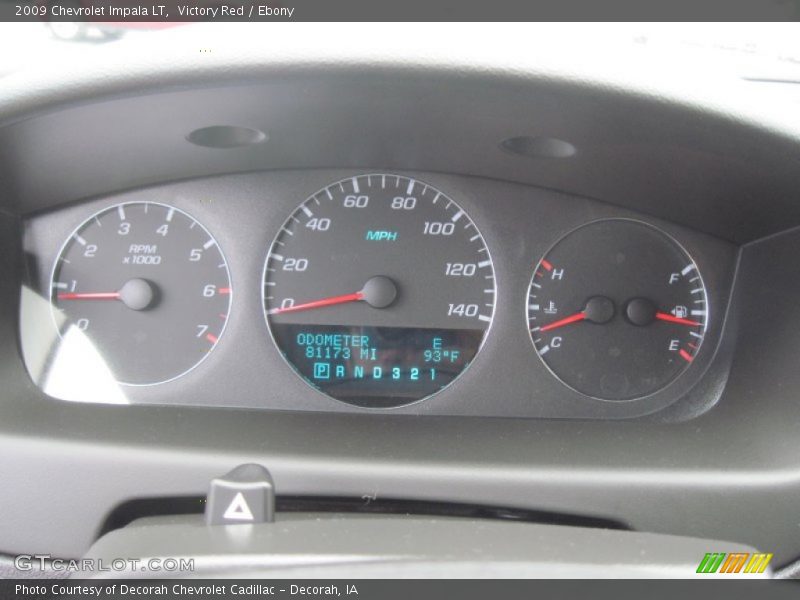 Victory Red / Ebony 2009 Chevrolet Impala LT