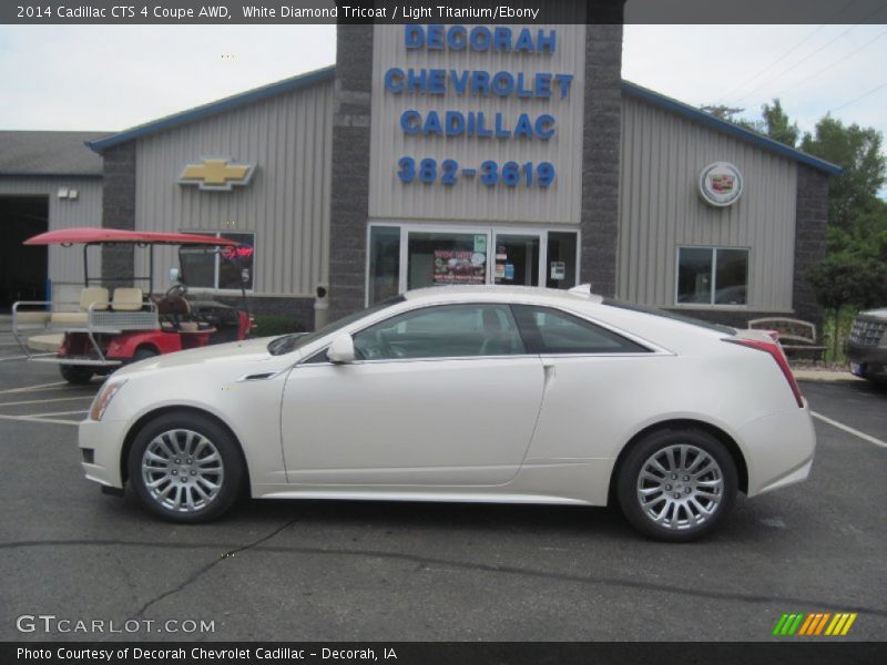 White Diamond Tricoat / Light Titanium/Ebony 2014 Cadillac CTS 4 Coupe AWD