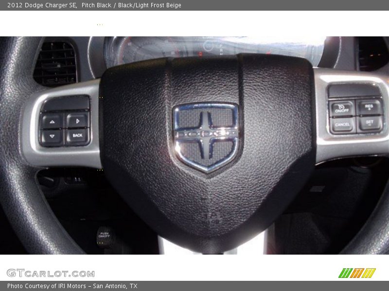 Pitch Black / Black/Light Frost Beige 2012 Dodge Charger SE