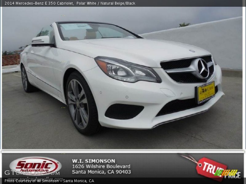 Polar White / Natural Beige/Black 2014 Mercedes-Benz E 350 Cabriolet