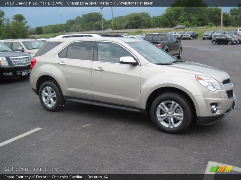 Champagne Silver Metallic / Brownstone/Jet Black 2013 Chevrolet Equinox LTZ AWD