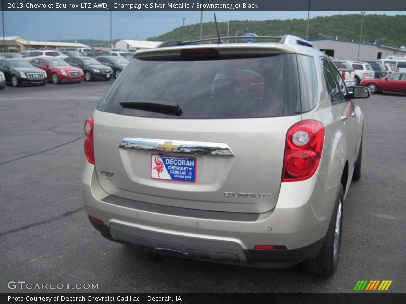 Champagne Silver Metallic / Brownstone/Jet Black 2013 Chevrolet Equinox LTZ AWD