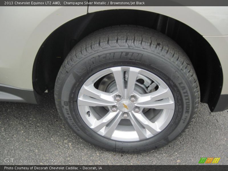 Champagne Silver Metallic / Brownstone/Jet Black 2013 Chevrolet Equinox LTZ AWD
