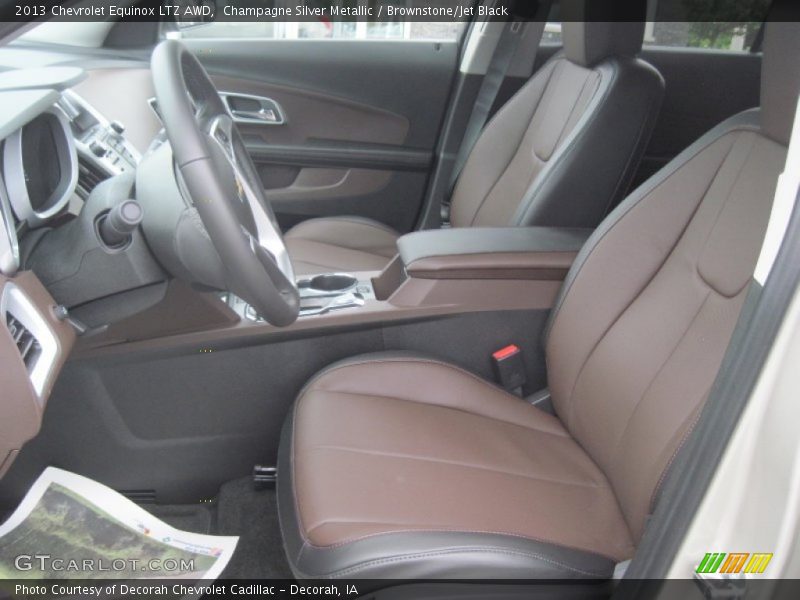 Champagne Silver Metallic / Brownstone/Jet Black 2013 Chevrolet Equinox LTZ AWD