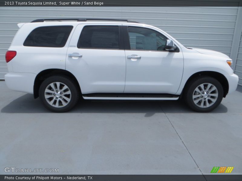 Super White / Sand Beige 2013 Toyota Sequoia Limited
