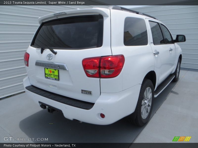 Super White / Sand Beige 2013 Toyota Sequoia Limited