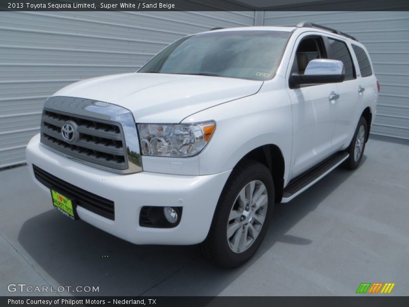 Super White / Sand Beige 2013 Toyota Sequoia Limited