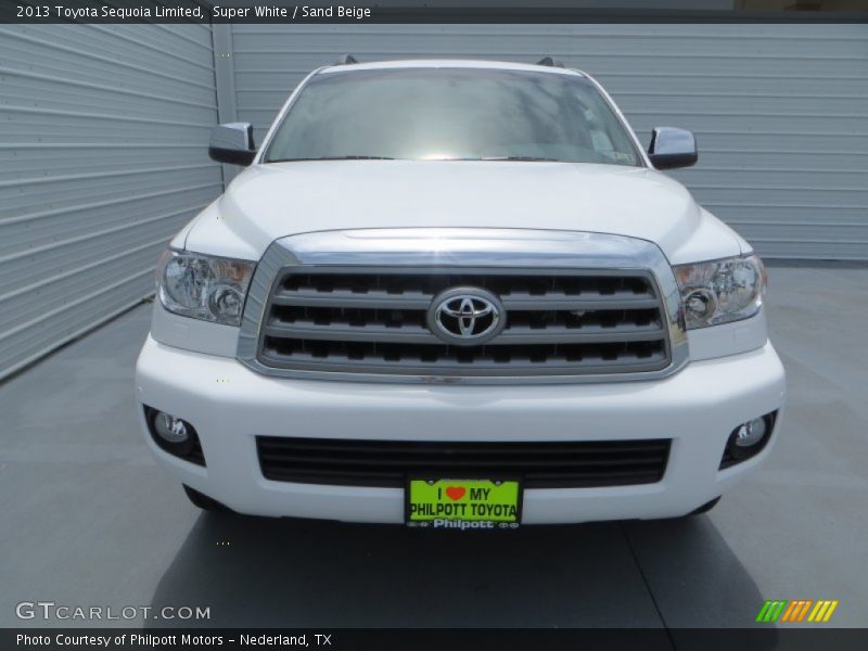 Super White / Sand Beige 2013 Toyota Sequoia Limited