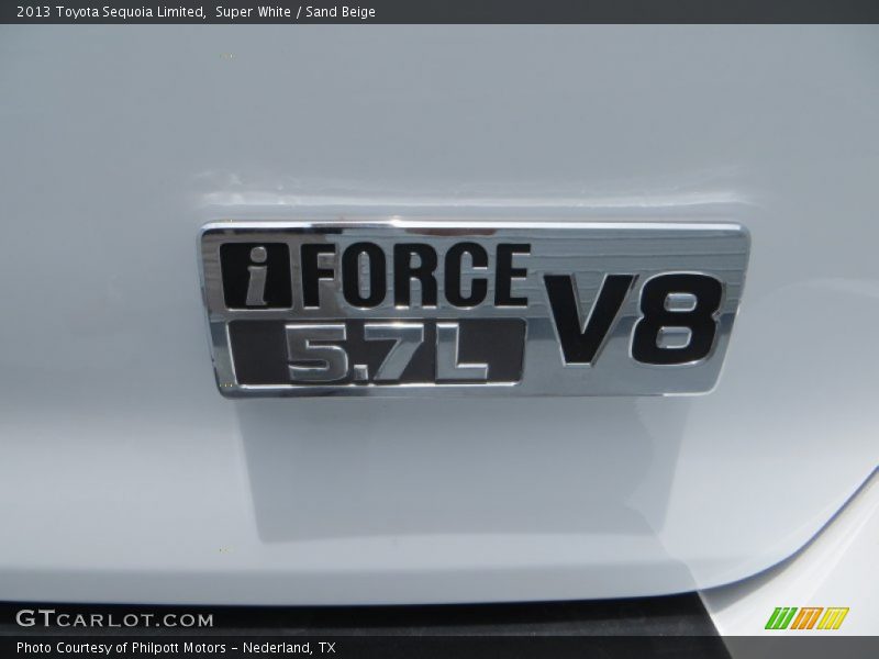 Super White / Sand Beige 2013 Toyota Sequoia Limited