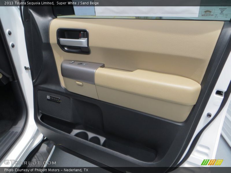 Super White / Sand Beige 2013 Toyota Sequoia Limited
