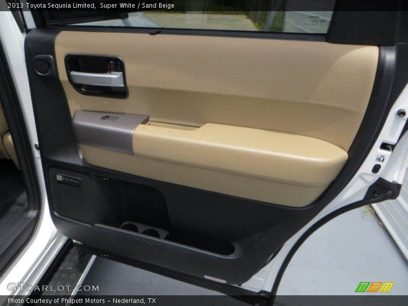 Super White / Sand Beige 2013 Toyota Sequoia Limited