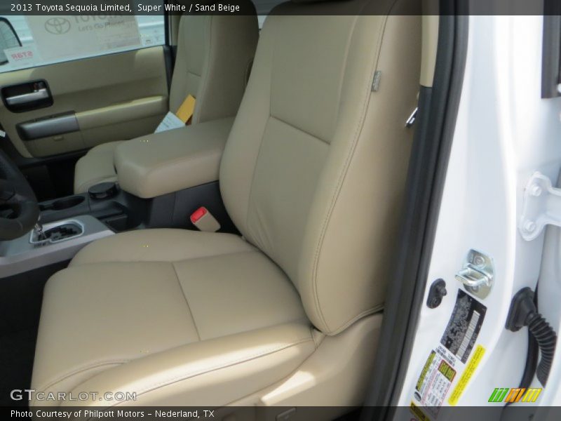 Super White / Sand Beige 2013 Toyota Sequoia Limited