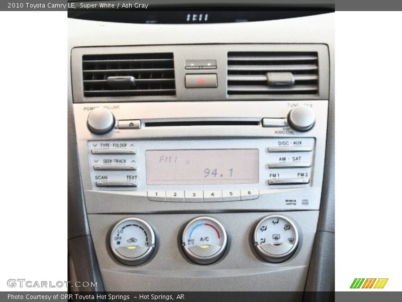 Super White / Ash Gray 2010 Toyota Camry LE